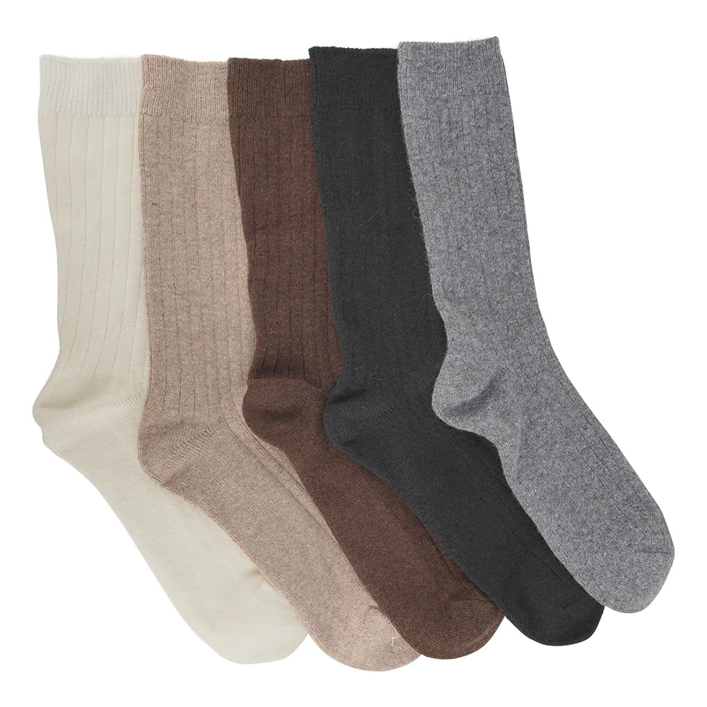Gray Cashmere Wool Blend Socks (the socks on the far left). One pair of gray socks.