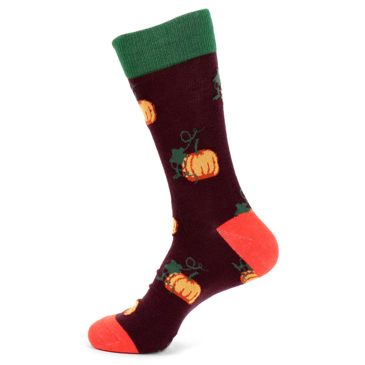 Men's Pumpkin Socks Crew Socks - Thanksgiving and Autumn Socks