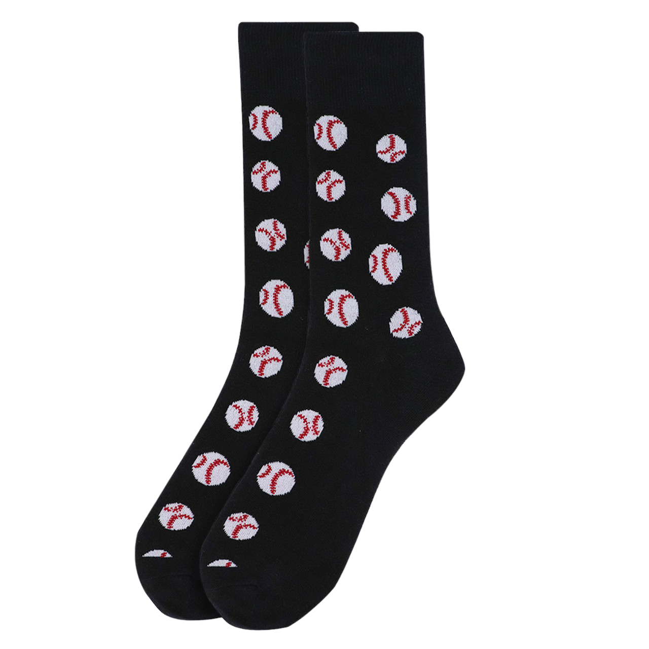Men's Sports Baseball Crew Socks - Black