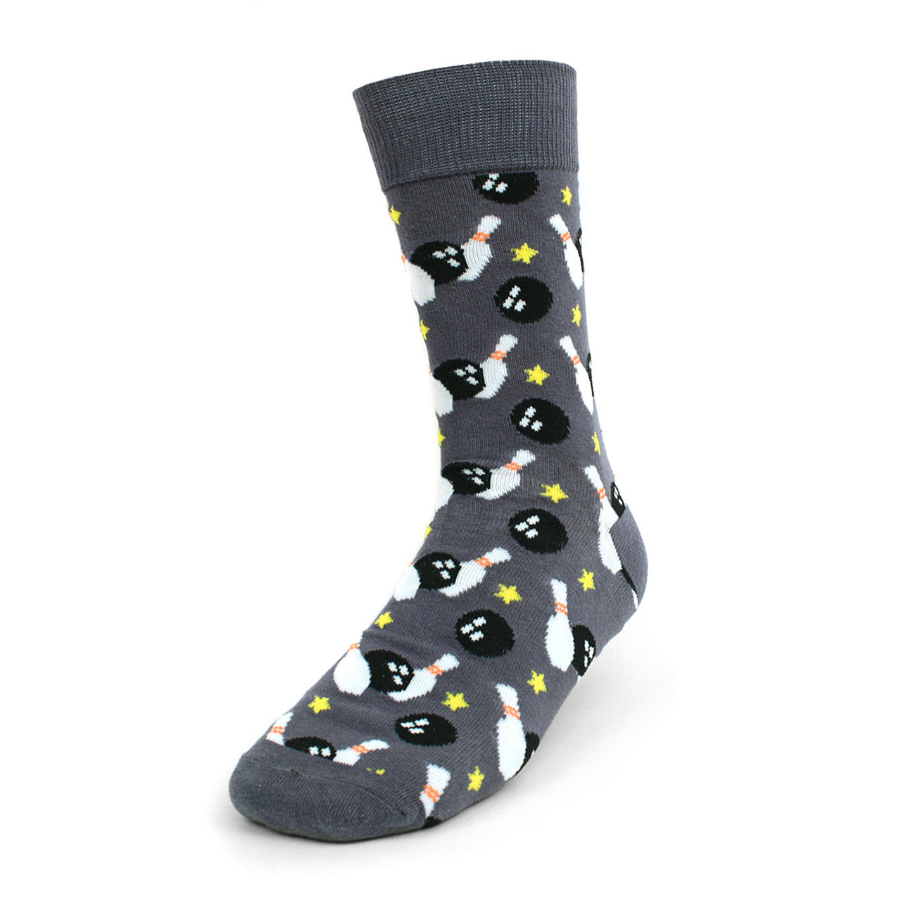 Men's Bowling Socks Gift for Bowler - Gray