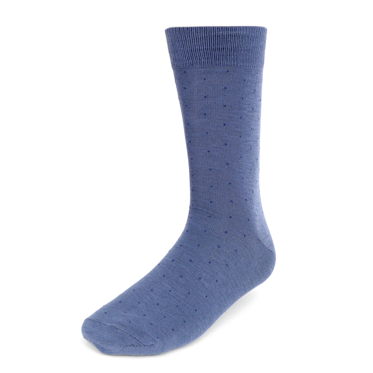 Men's Striped and Dot Crew Socks - Blue and Orange - 3 Pack