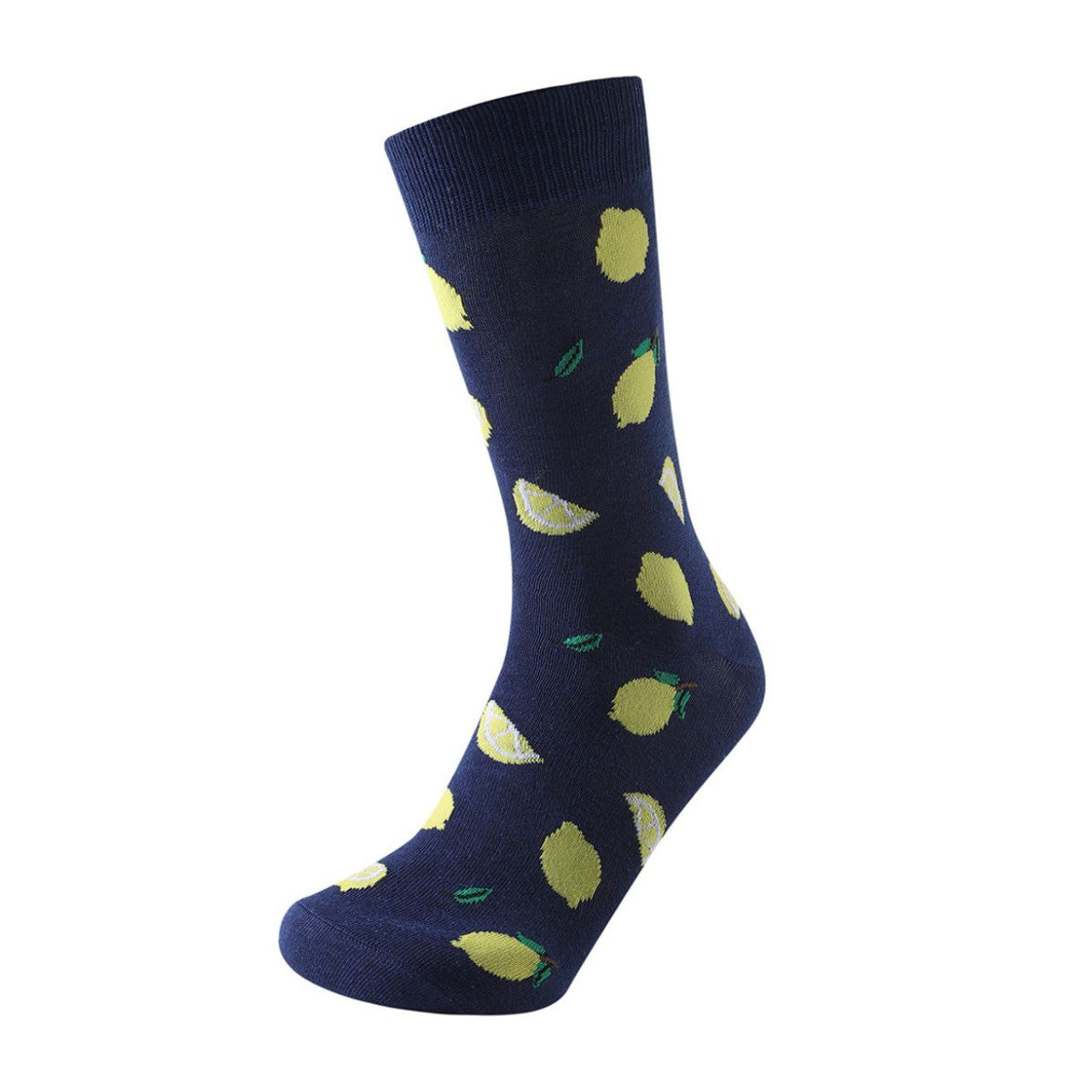 Mens Lemon Socks - Blue