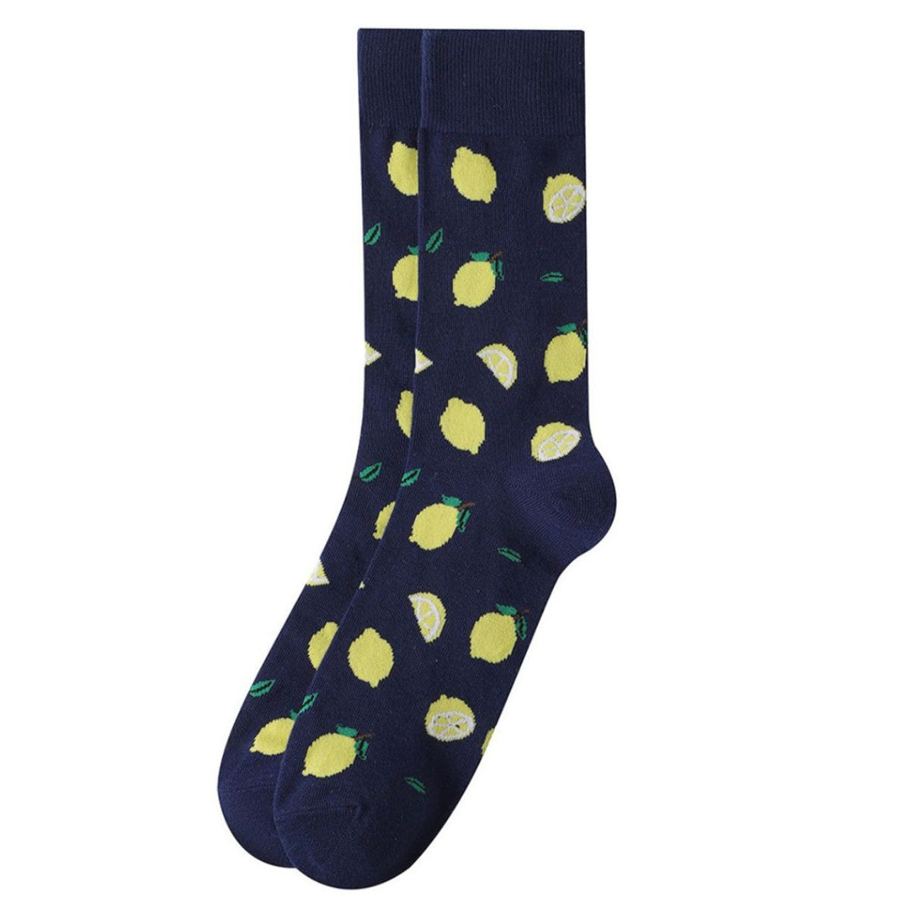 Mens Lemon Socks - Blue