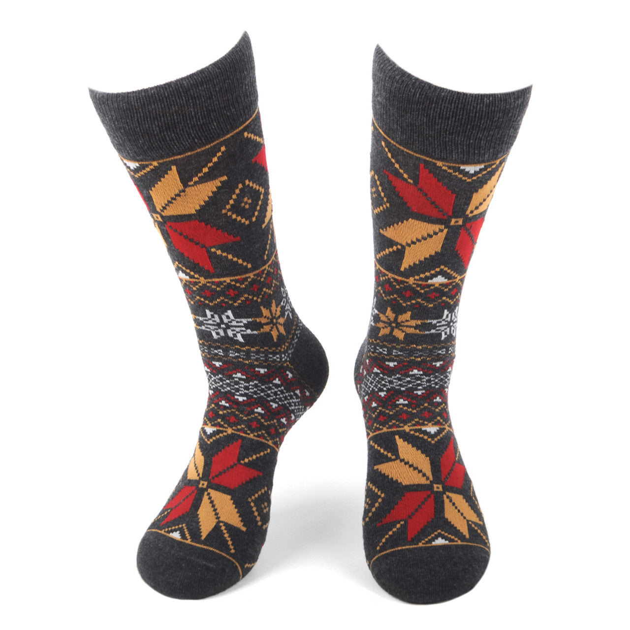 Men's Vintage Winter Fair Isle Crew Socks