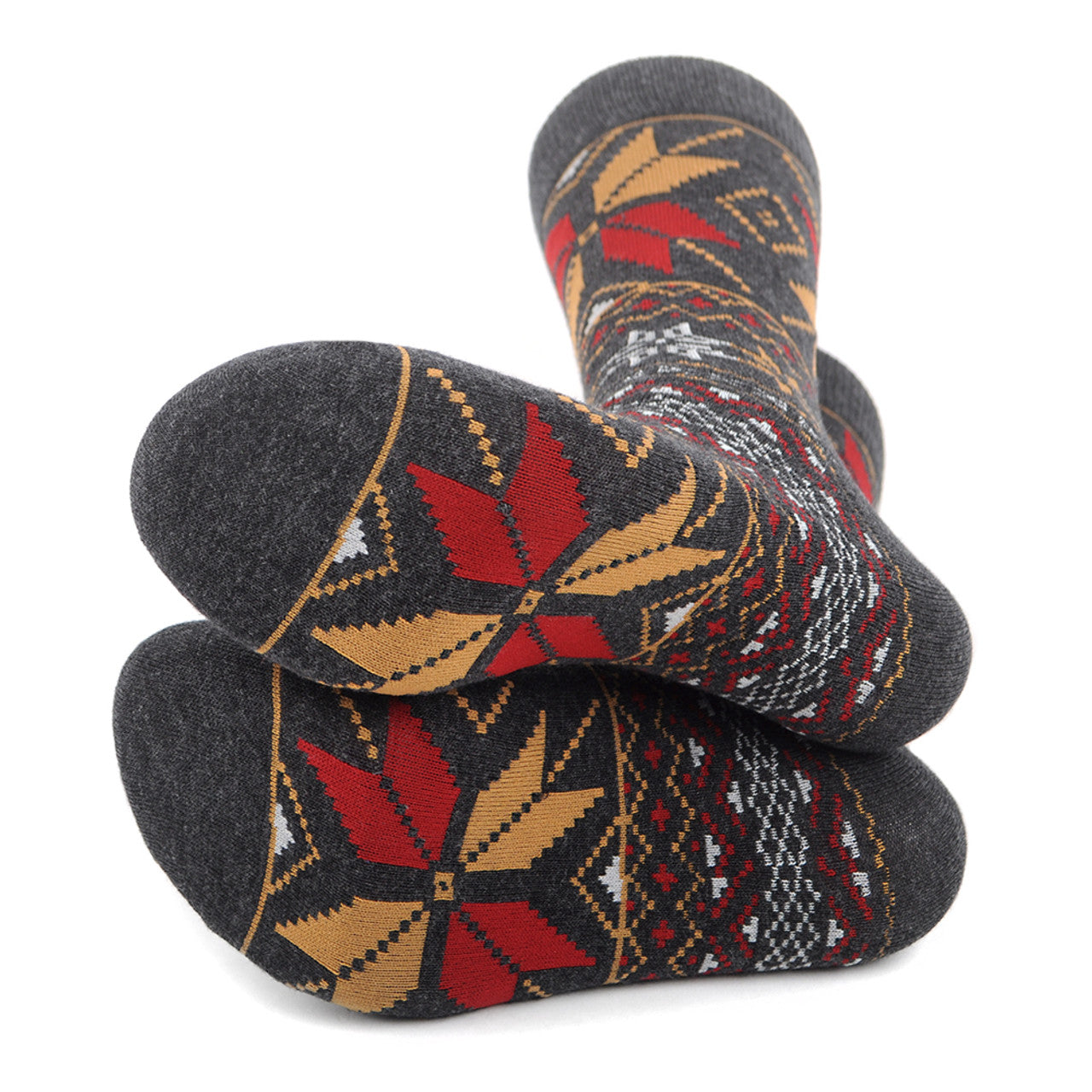 Men's Vintage Winter Fair Isle Crew Socks