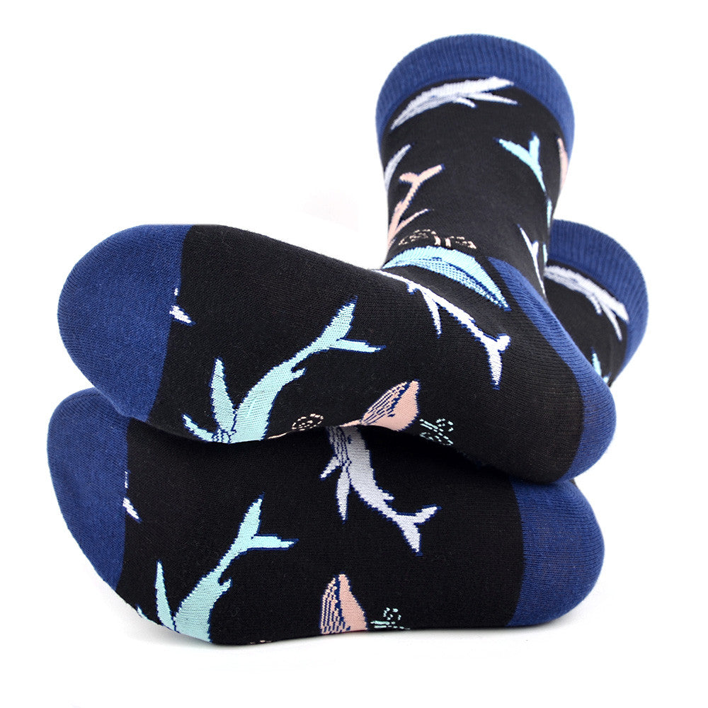 Men's Whale Socks - Black