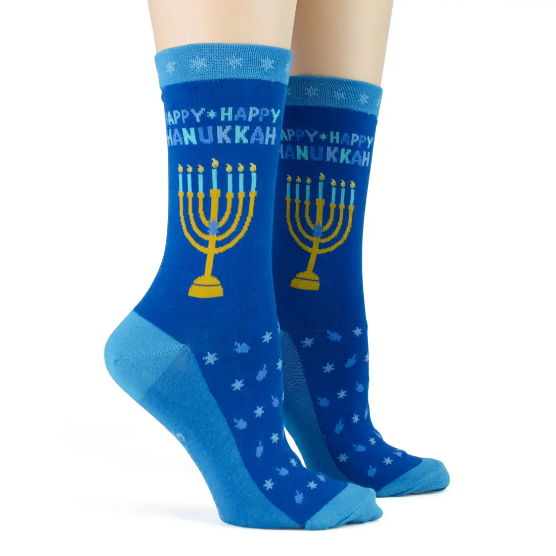 Women's Happy Hanukkah Socks – Menorah Hanukkah Socks Gift for Her