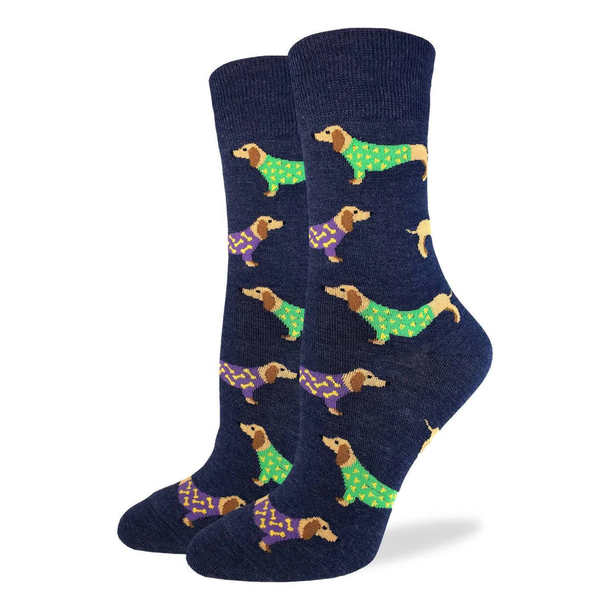 Women's Dachshund Socks - Wiener Dog Socks - Blue