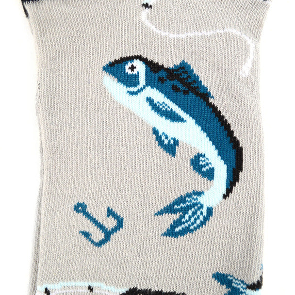 Men's Fish Fishing Crew Socks