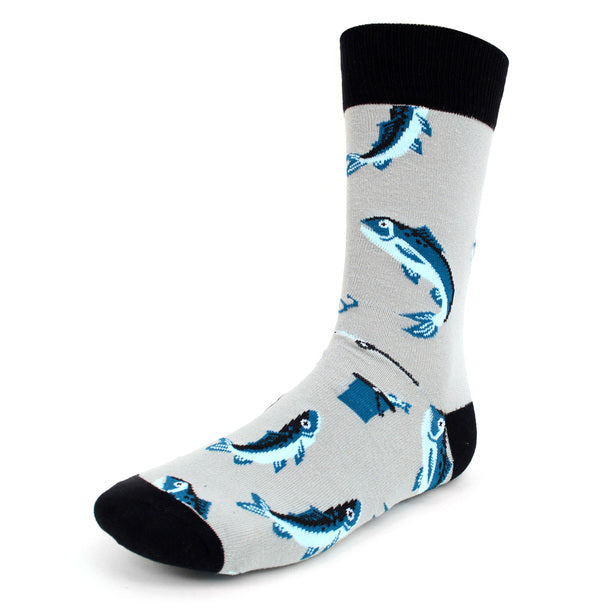 Men's Fish Fishing Crew Socks