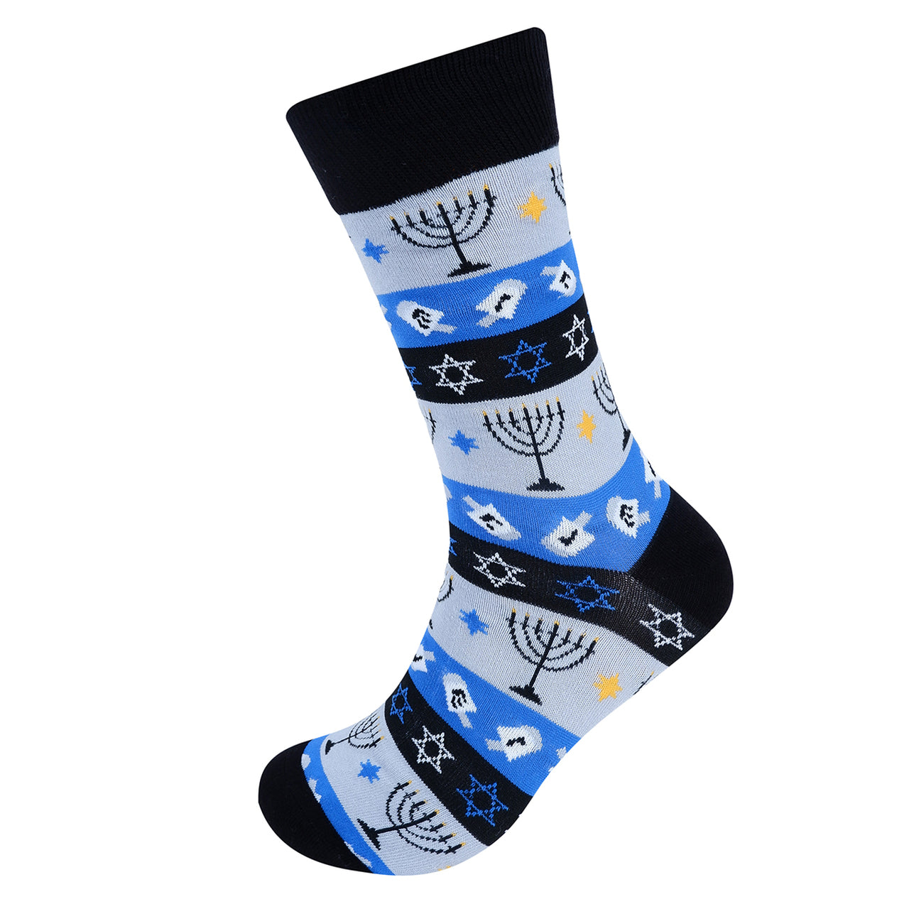 Men's Hanukkah Socks Menorah Star of David Dreidel Gift for Man