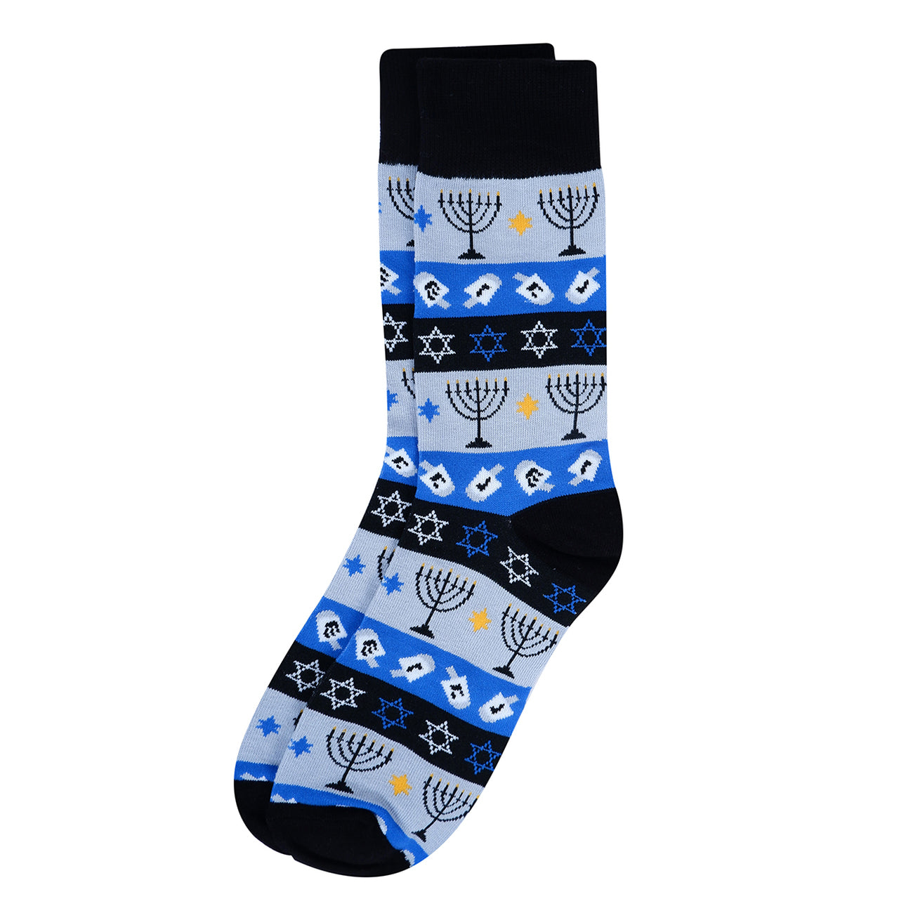 Men's Hanukkah Socks Menorah Star of David Dreidel Gift for Man