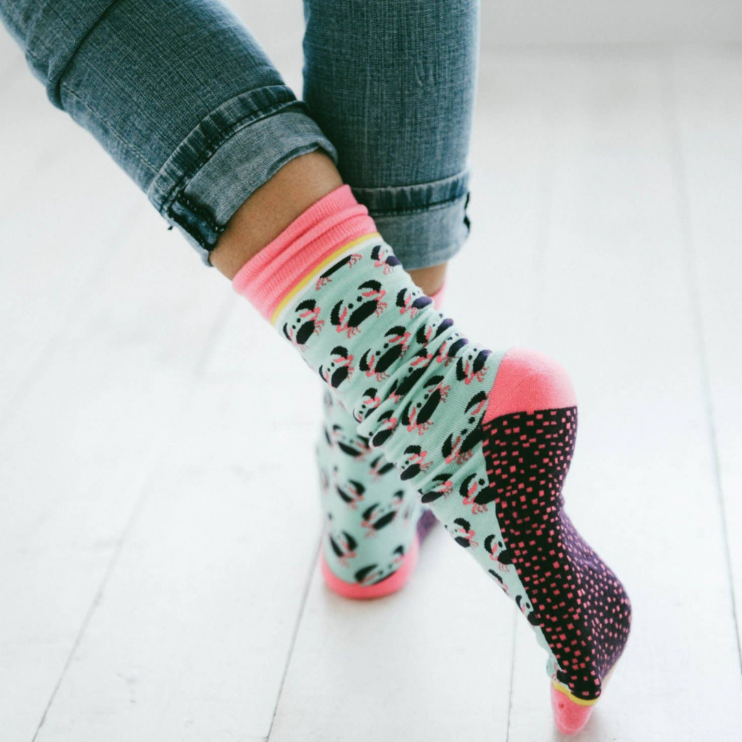 Womens Happy Crabs Crew Sock