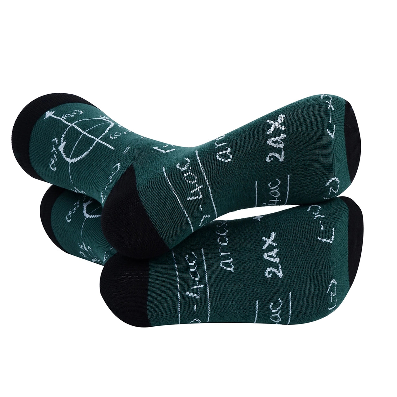 Men's Mathematician Math STEM Science Crew Socks - Green