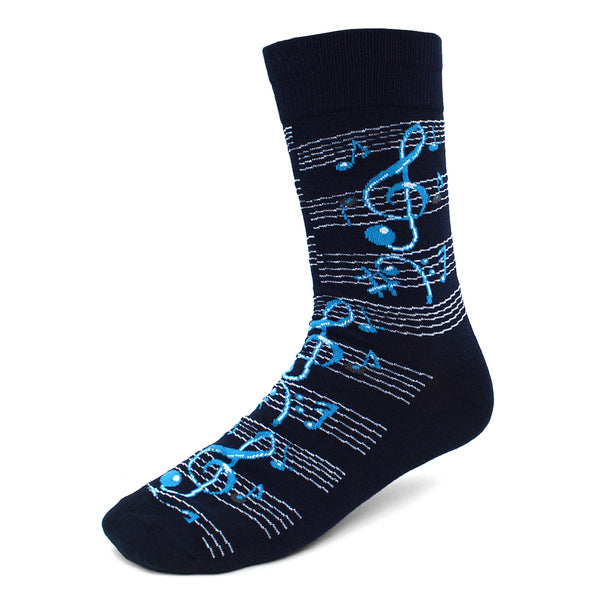Men's Music Crew Socks - Musical notes perfect for the musician!