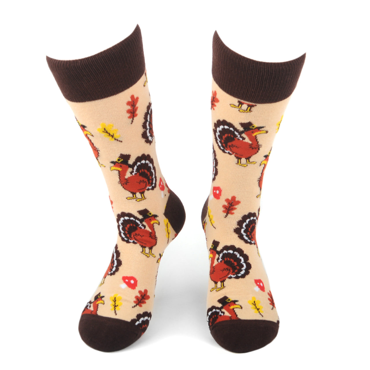 Men's Thanksgiving Socks - Gobble Gobble Turkey