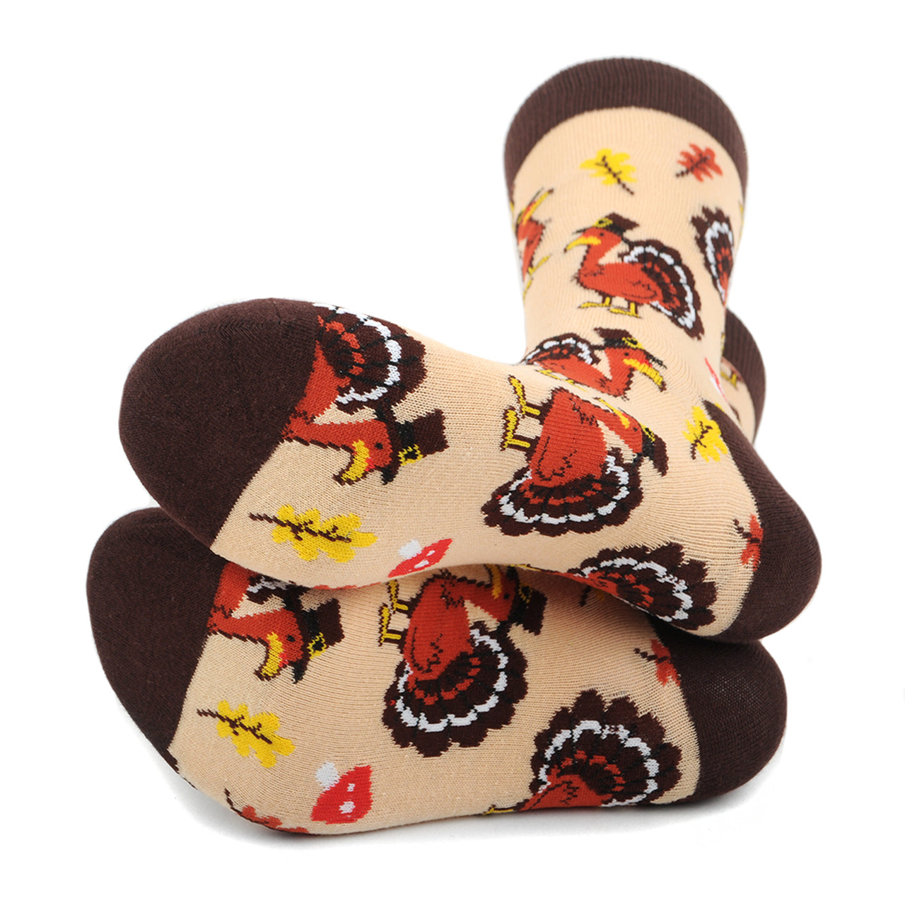 Men's Thanksgiving Socks - Gobble Gobble Turkey
