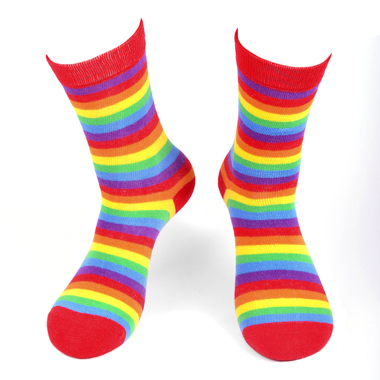 Women's Rainbow Stripe Crew Socks