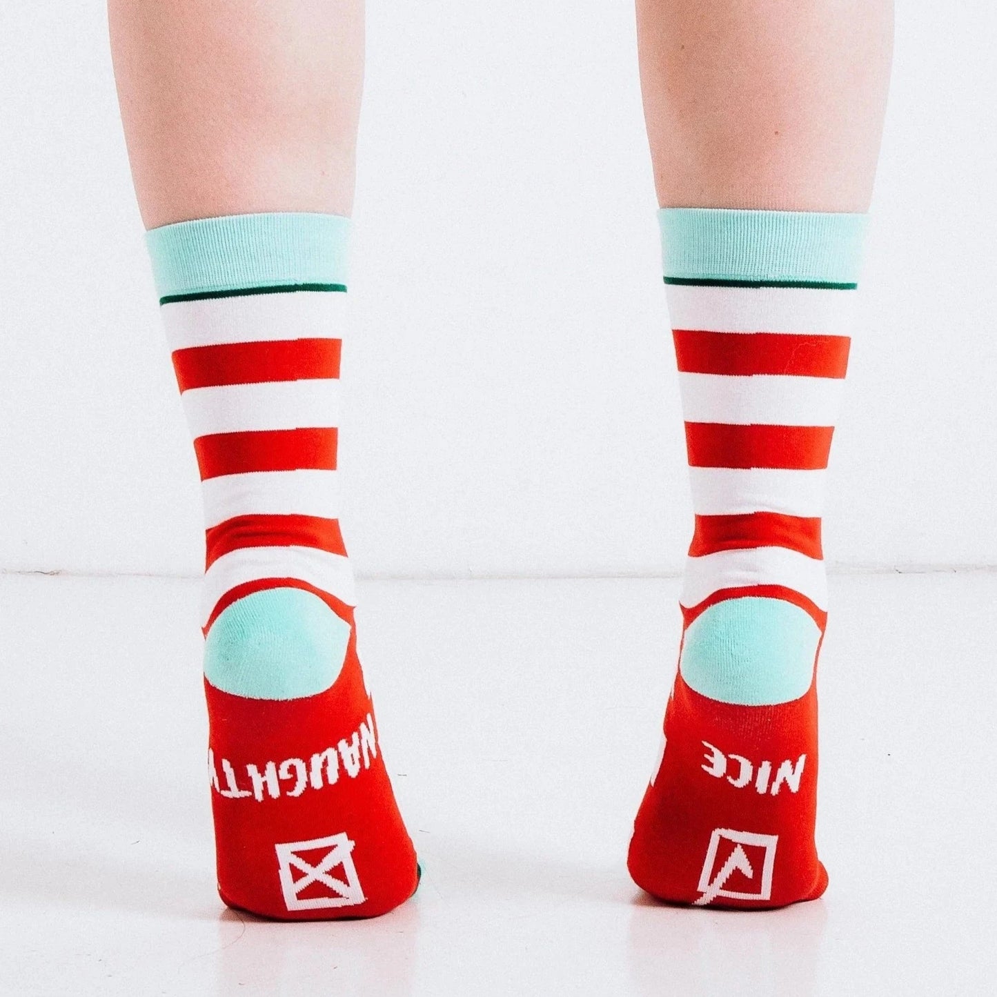 Women's Striped Naughty or Nice Socks - Perfect Gift