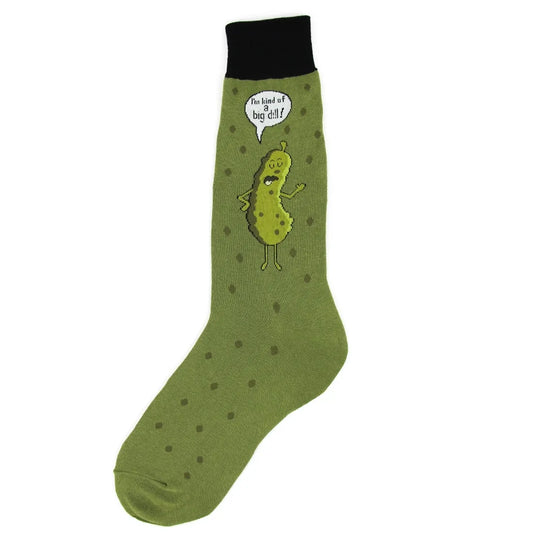 Men's "I'm Kind of a Big Dill" Pickle Socks - Funny Novelty Crew Socks Gift
