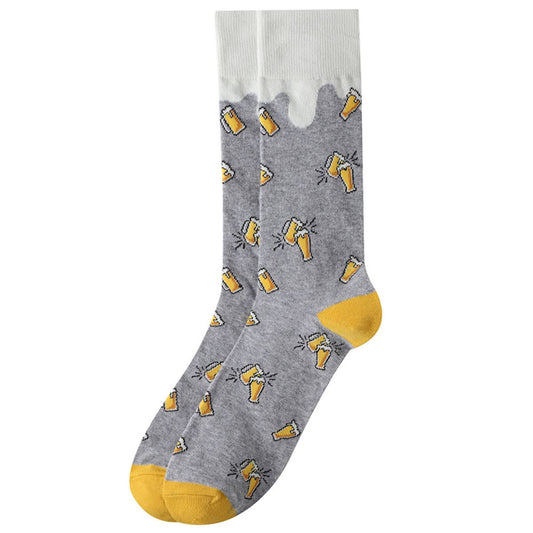 Men's Beer Socks (Gray)