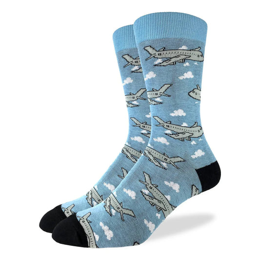 Men's Big & Tall Airplane Socks