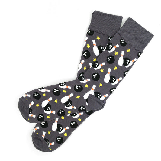 Men's Bowling Socks Gift for Bowler - Gray