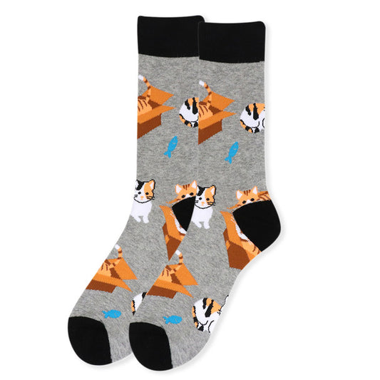 Men's Cat Crew Socks - Cat lover Socks