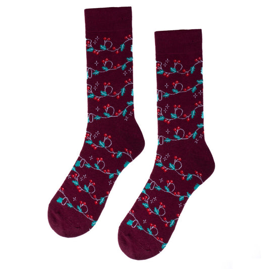 Men's Mistletoe Crew Sock - Christmas Socks