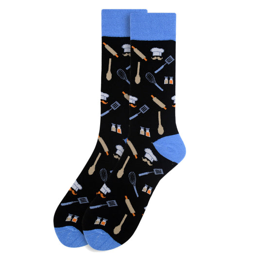 Mens's Chef's Special Culinary Crew Socks - Step Up Your Kitchen Game!