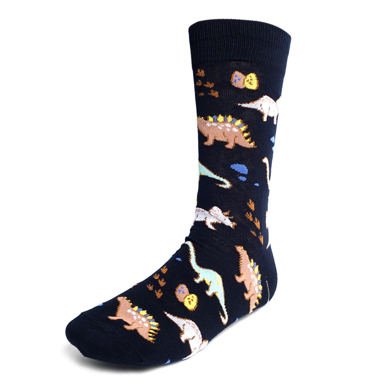 Men's Dinosaur Socks - Navy Blue