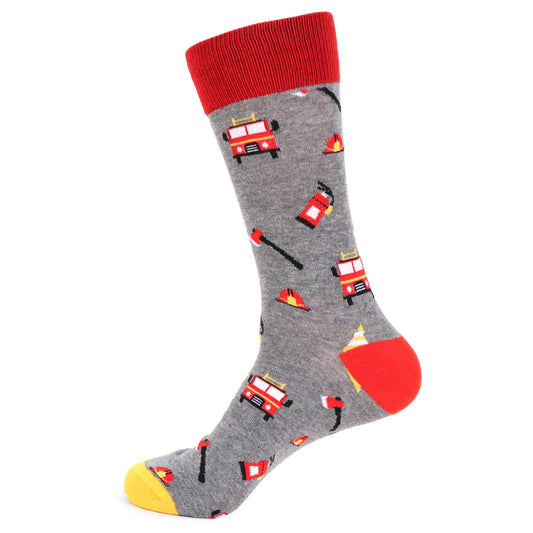 Men's Fireman Crew Socks - Perfect Firefighter Gift!