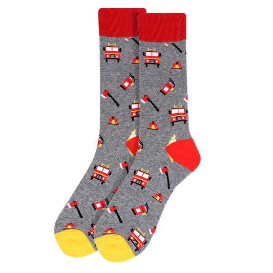 Men's Fireman Crew Socks - Perfect Firefighter Gift!