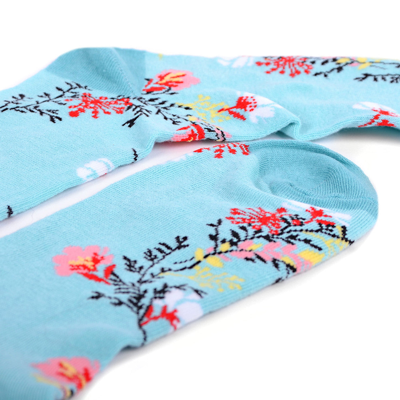 Men's Floral Socks - Blue Botanical Print