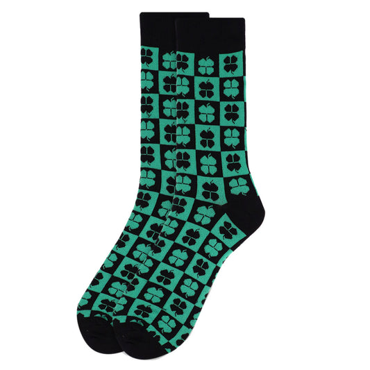Mens Four Leaf Clover Socks - St. Patricks Day Socks