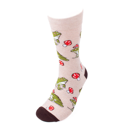 Men's Frog and Mushroom Woodland Socks