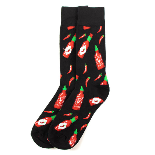 Mens Hot Sauce Socks - Black
