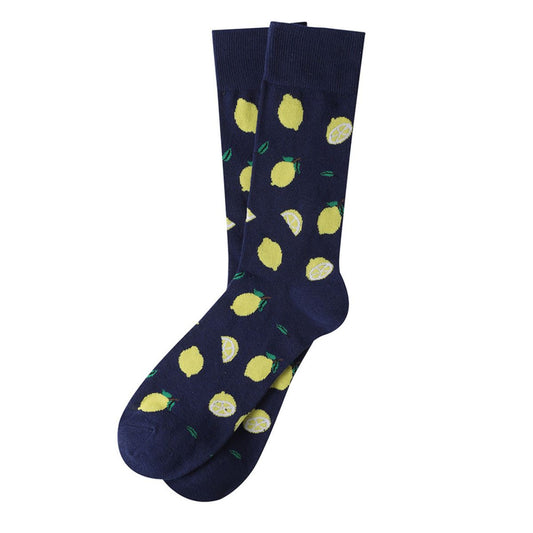 Mens Lemon Socks - Blue