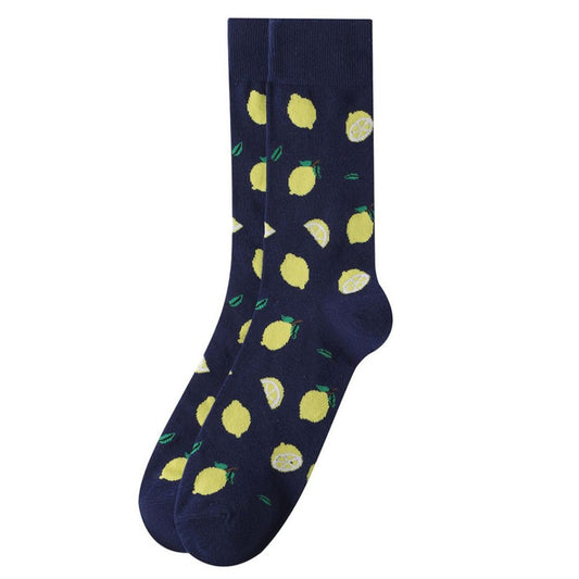 Mens Lemon Socks - Blue