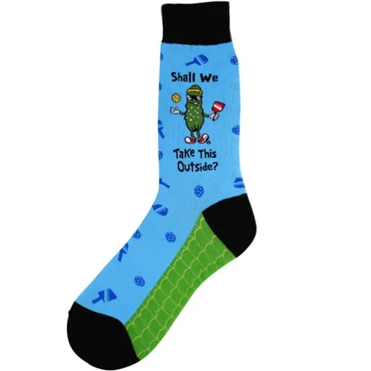 Men's Pickleball Socks - Blue Crew Socks