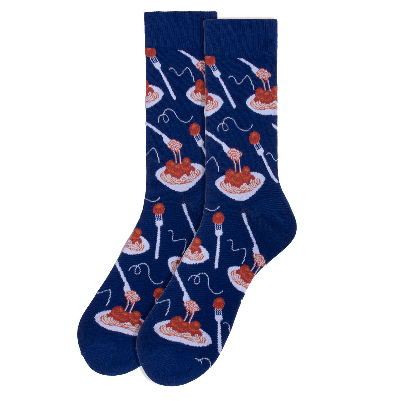 Men's Spaghetti and Meatball Crew Socks - Perfect for Sunday Dinners!