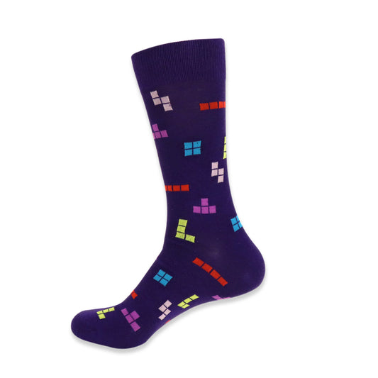 Men's Video Game Crew Socks - Purple