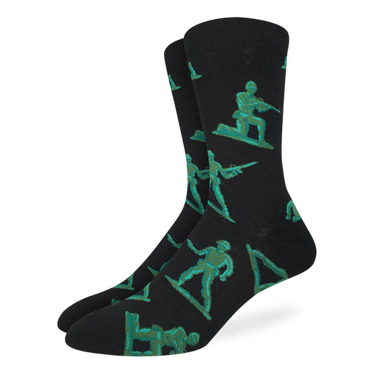 Men's Big & Tall Toy Soldier Socks  Green Army Men Socks