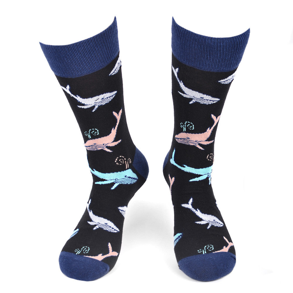 Men's Whale Socks - Black