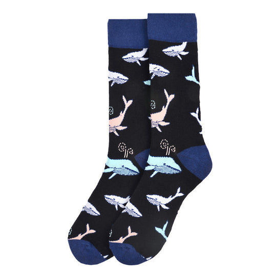 Men's Whale Socks - Black
