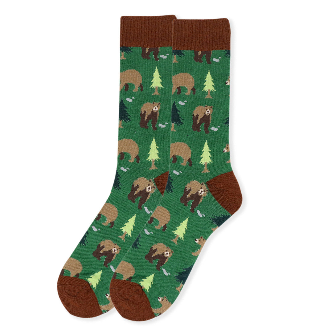 Men's Wilderness Bears Socks - Green