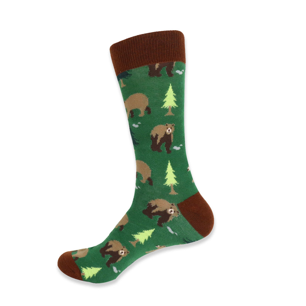 Men's Wilderness Bears Socks - Green