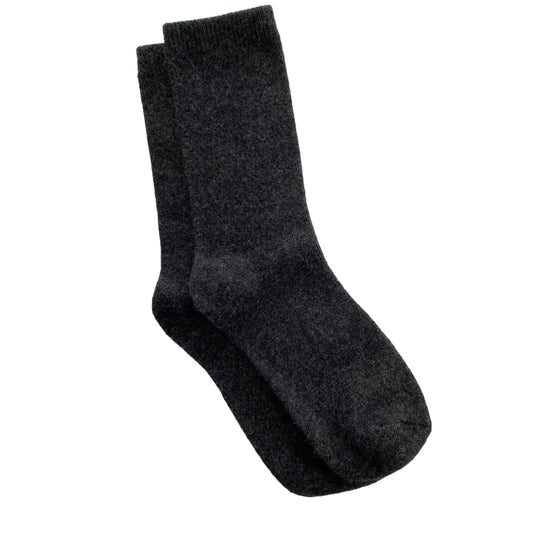 Women's Luxe Cashmere Lambswool Blend Socks - Charcoal Gray