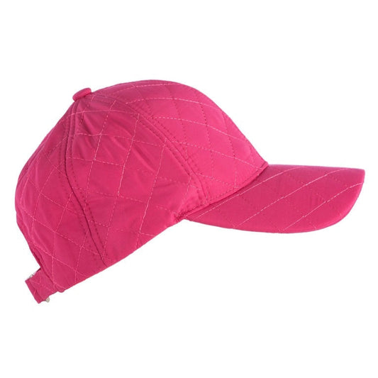 Women's Quilted Baseball Cap Ball Hat - Pink