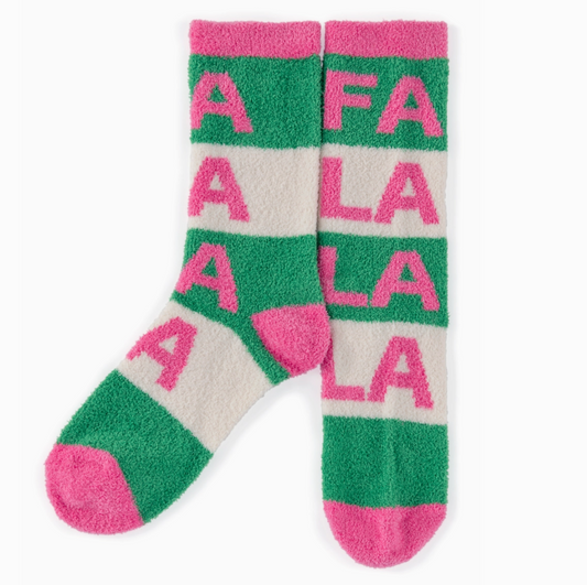 Women's Fa La La Socks - Pink and Green